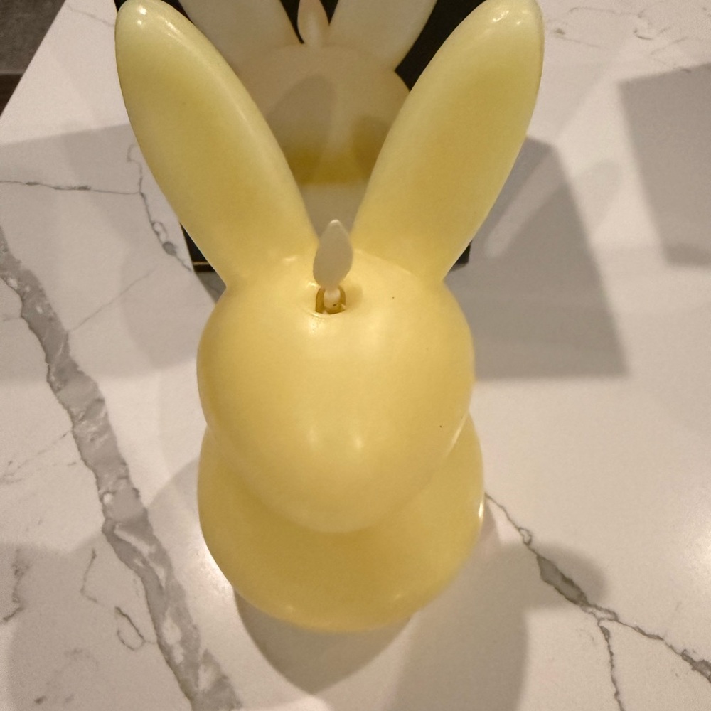 Luminara Flameless Bunny Candle in Yellow Chiffon - Picture 2 of 5